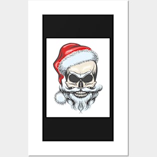 The skull of Santa Claus Posters and Art